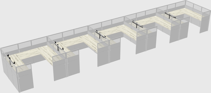 U-shaped cubicle