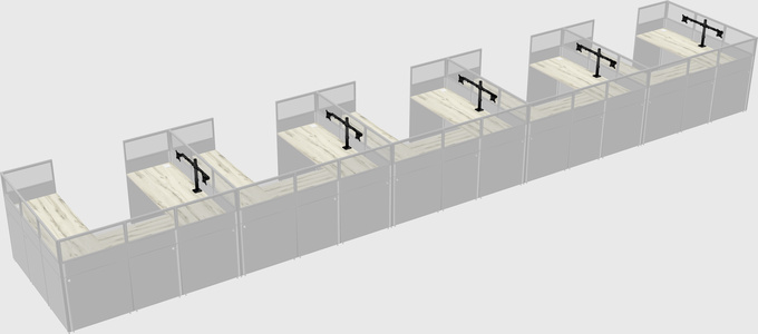 U-shaped cubicle