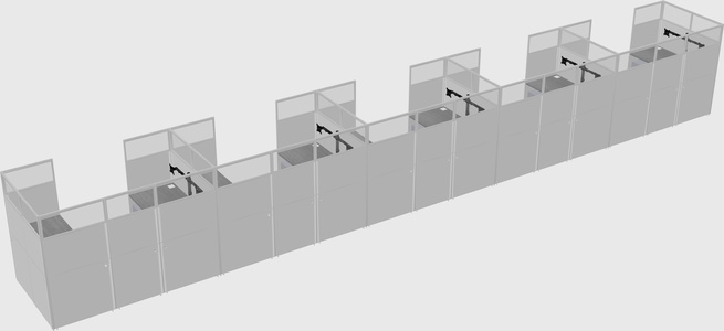 U-shaped cubicle