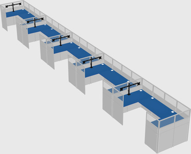 U-shaped cubicle