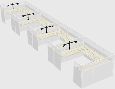 U-shaped cubicle