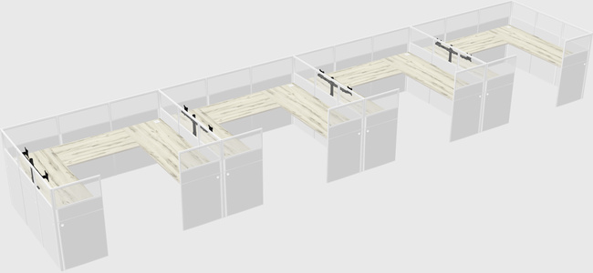 U-shaped cubicle