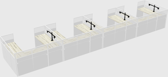 U-shaped cubicle