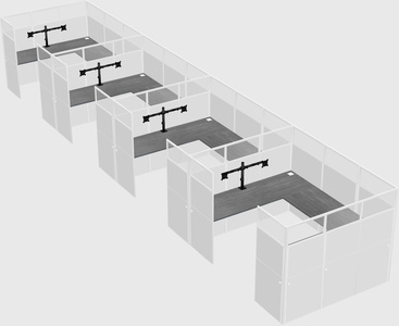 U-shaped cubicle