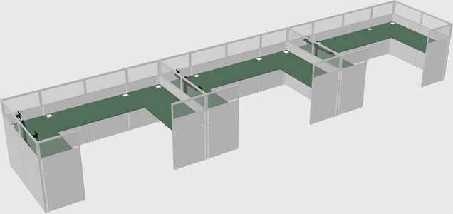 U-shaped cubicle