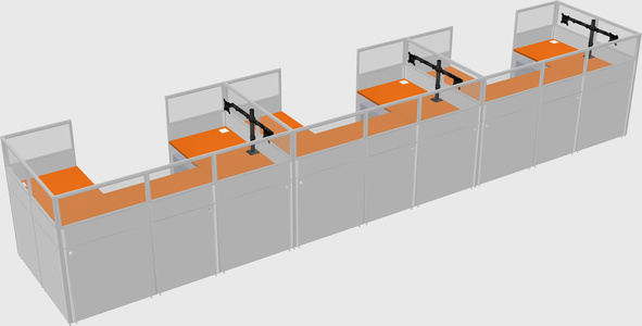 Cabine en u