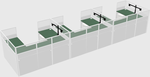 U-shaped cubicle