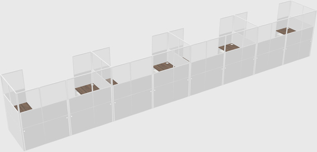 U-shaped cubicle