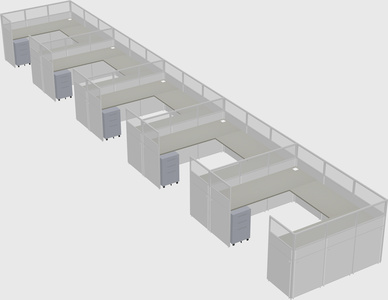 U-shaped cubicle