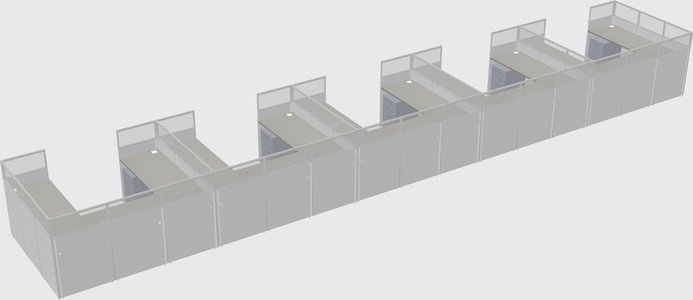 U-shaped cubicle