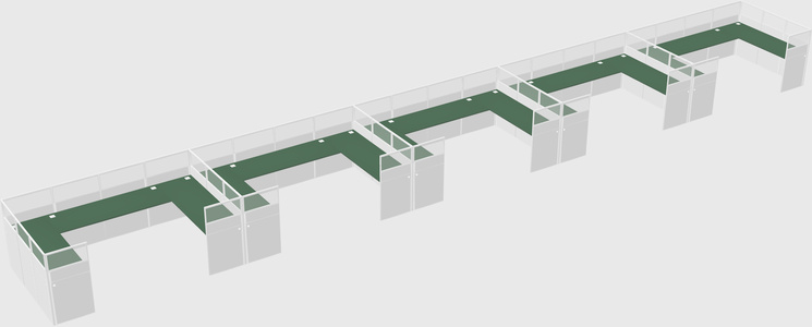 U-shaped cubicle
