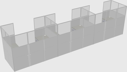 U-shaped cubicle