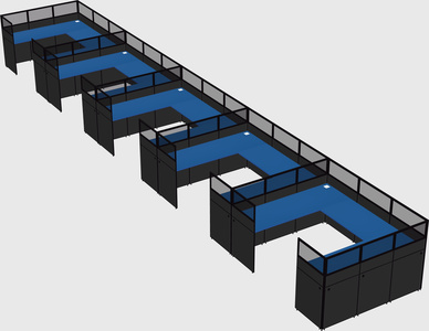 U-shaped cubicle