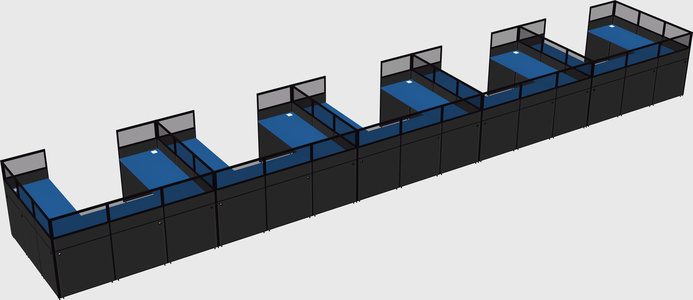 U-shaped cubicle
