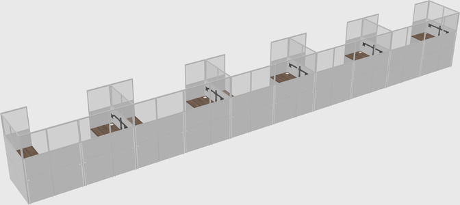 U-shaped cubicle