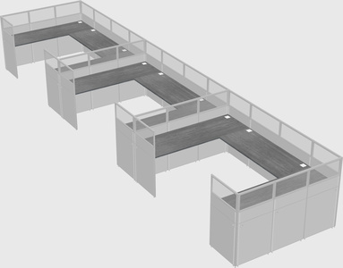 U-shaped cubicle