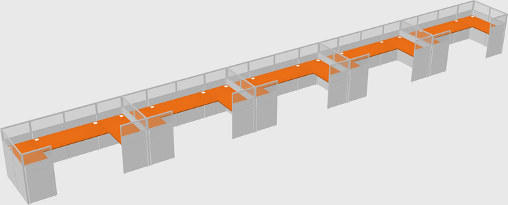 U-shaped cubicle