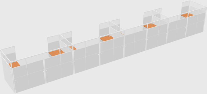 U-shaped cubicle