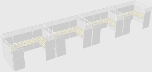 Cabine en u