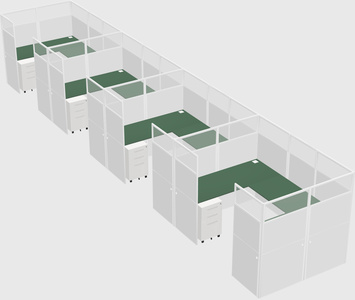 U-shaped cubicle