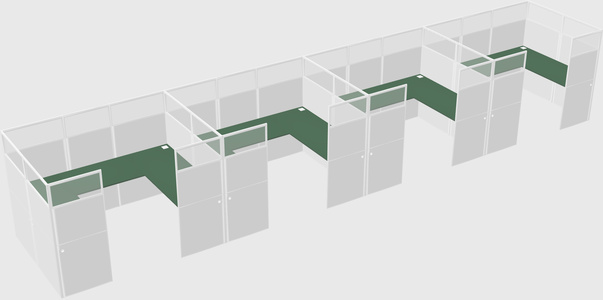 U-shaped cubicle
