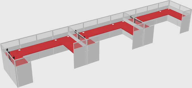 U-shaped cubicle