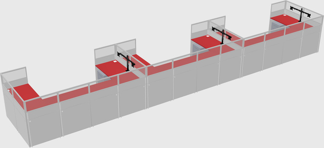U-shaped cubicle
