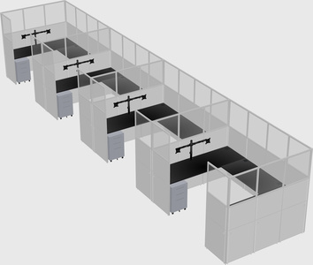 U-shaped cubicle