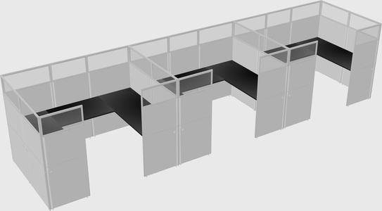 U-shaped cubicle