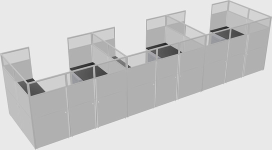 U-shaped cubicle