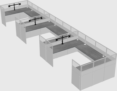 U-shaped cubicle