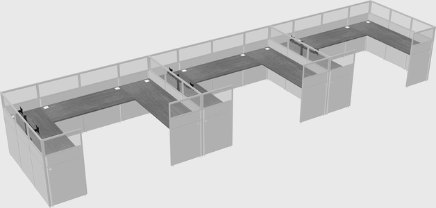 U-shaped cubicle