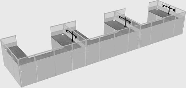 U-shaped cubicle