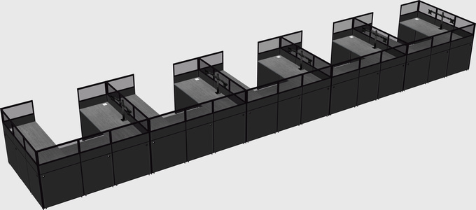 U-shaped cubicle