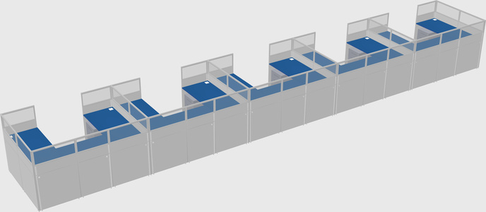 U-shaped cubicle