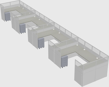 U-shaped cubicle