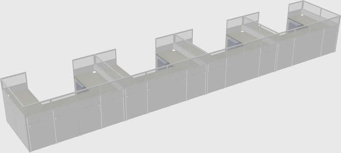 U-shaped cubicle
