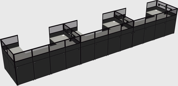 U-shaped cubicle
