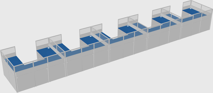 Cabine en u