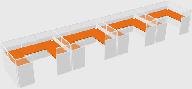 U-shaped cubicle