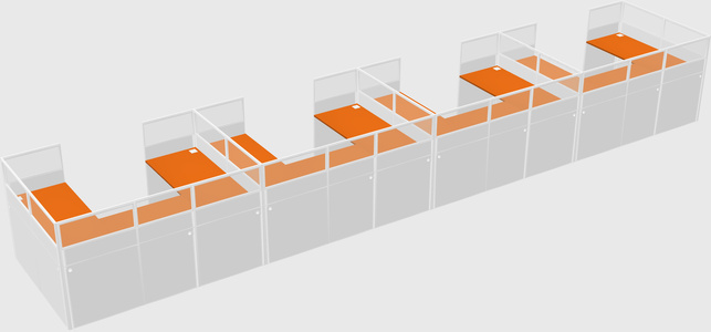 U-shaped cubicle