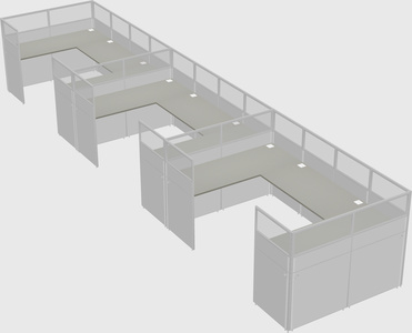 U-shaped cubicle