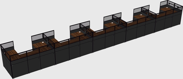 U-shaped cubicle