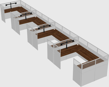 U-shaped cubicle