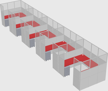 U-shaped cubicle