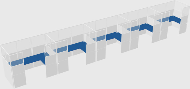 U-shaped cubicle