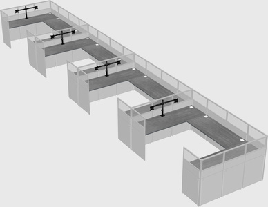 U-shaped cubicle