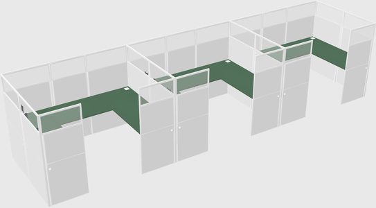 U-shaped cubicle