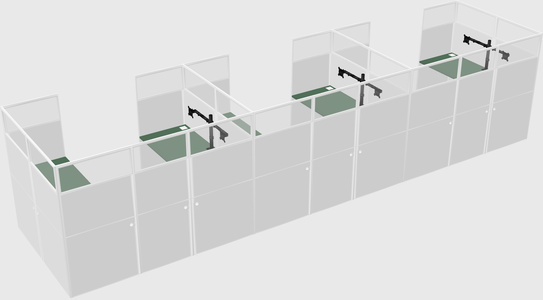 U-shaped cubicle