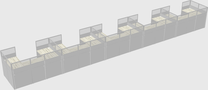 Cabine en u